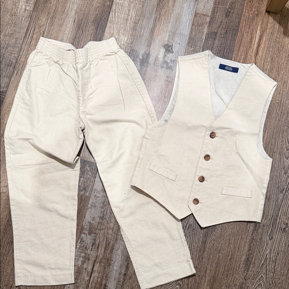 Izod Beige Vest and Pants Set